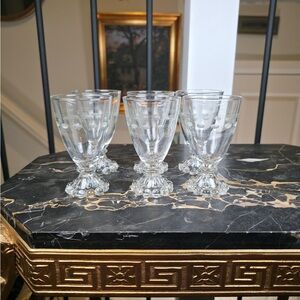 Vintage Imperial Candlewick Polka Dot Cordial Liqueur Glasses Set of 6 Barware